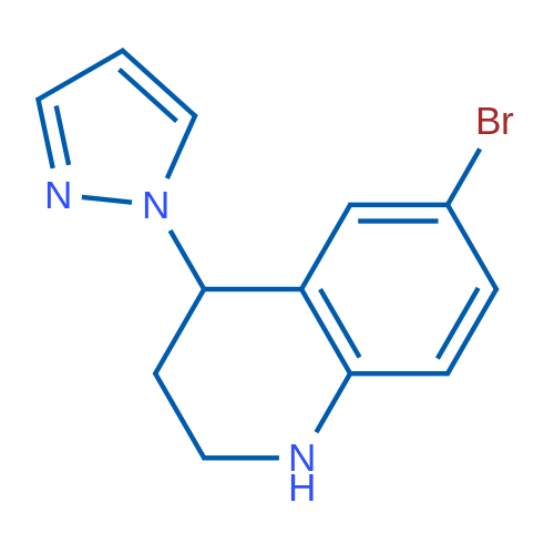 6-Bromo-4-(1H-pyrazol-1-yl)-1,2,3,4-tetrahydroquinoline 1g