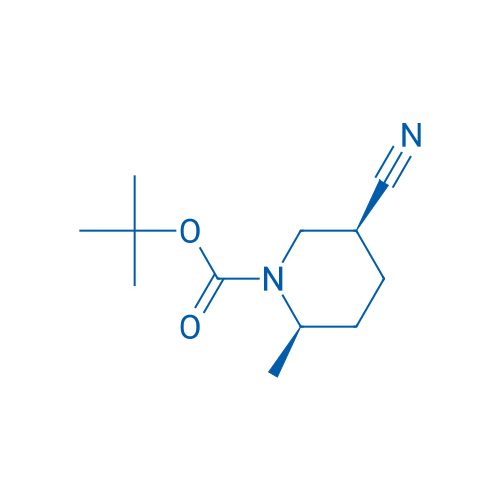 cis-tert-Butyl 5-cyano-2-methylpiperidine-1-carboxylate 250mg