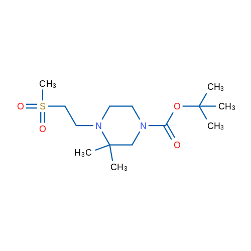 tert-Butyl 3,3-dimethyl-4-(2-methylsulfonylethyl)piperazine-1-carboxylate 100mg