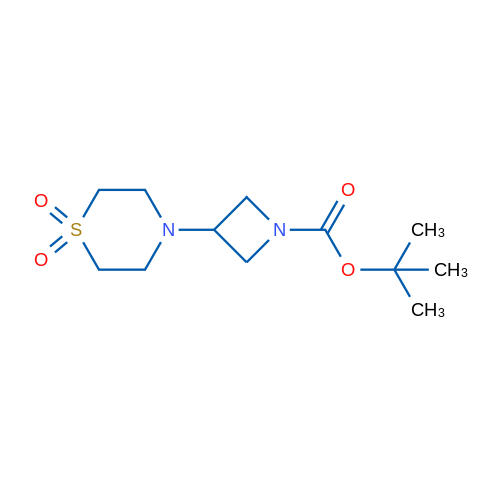 tert-Butyl 3-(1,1-dioxidothiomorpholino)azetidine-1-carboxylate 250mg