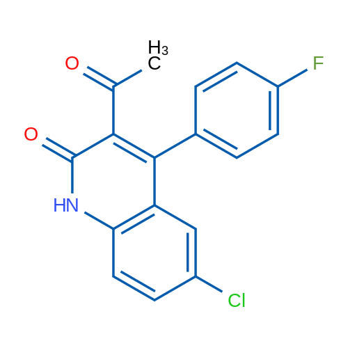 3-acetyl-6-chloro-4-(4-fluorophenyl)quinolin-2(1H)-one 250mg