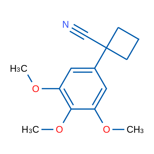 1-(3,4,5-Trimethoxyphenyl)cyclobutane-1-carbonitrile 250mg