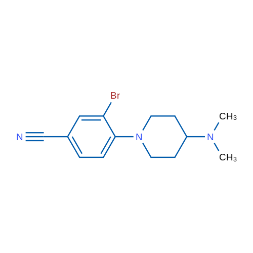 3-Bromo-4-(4-(dimethylamino)piperidin-1-yl)benzonitrile 1g