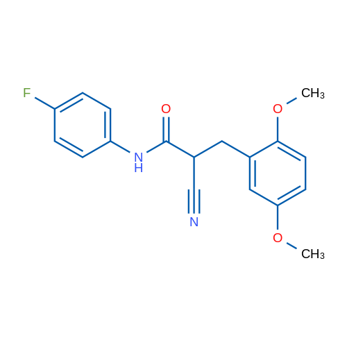2-Cyano-3-(2,5-dimethoxyphenyl)-N-(4-fluorophenyl)propanamide 1g