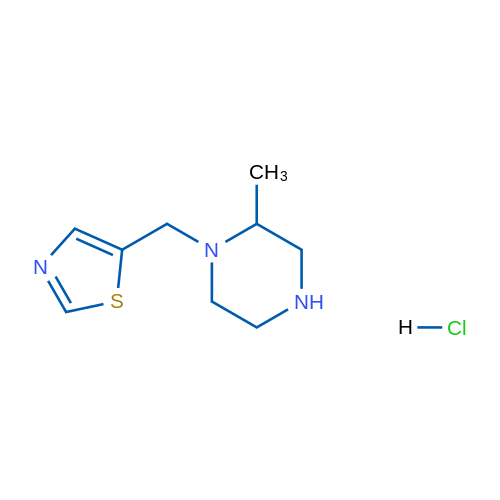 5-((2-Methylpiperazin-1-yl)methyl)thiazole hydrochloride 1g