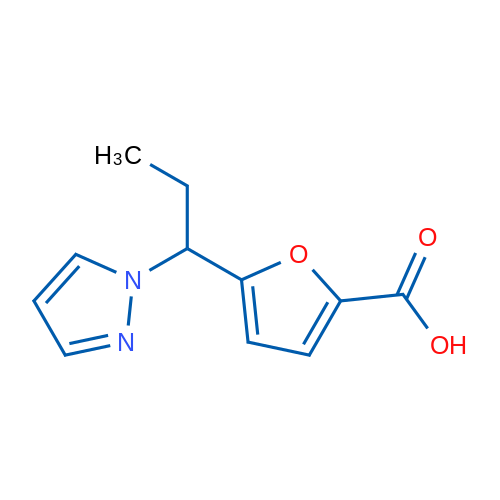 5-(1-(1H-Pyrazol-1-yl)propyl)furan-2-carboxylic acid 1g