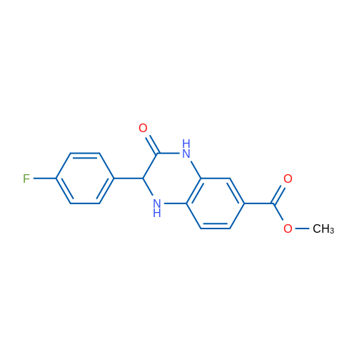 Methyl 2-(4-fluorophenyl)-3-oxo-1,2,3,4-tetrahydroquinoxaline-6-carboxylate 250mg