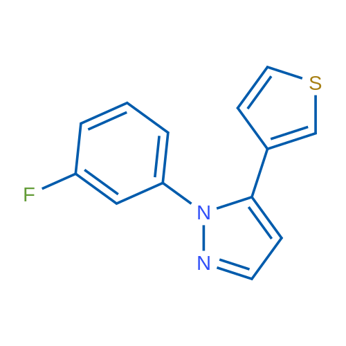1-(3-Fluorophenyl)-5-(thiophen-3-yl)-1H-pyrazole 1g
