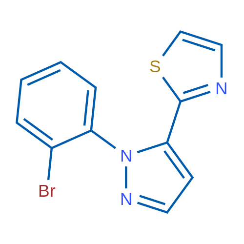 2-(1-(2-Bromophenyl)-1H-pyrazol-5-yl)thiazole 1g
