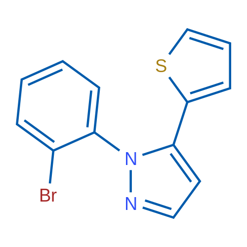 1-(2-Bromophenyl)-5-(thiophen-2-yl)-1H-pyrazole 1g