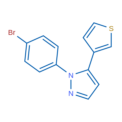1-(4-Bromophenyl)-5-(thiophen-3-yl)-1H-pyrazole 1g