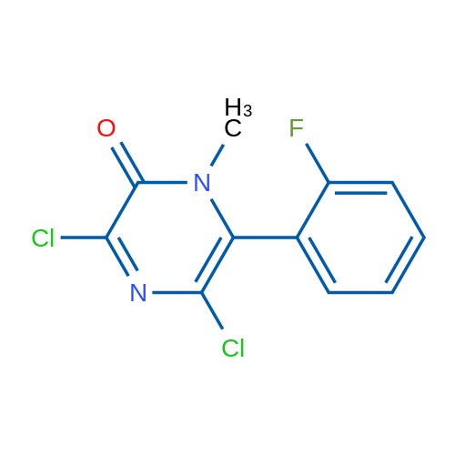 3,5-Dichloro-6-(2-fluorophenyl)-1-methylpyrazin-2(1H)-one 1g