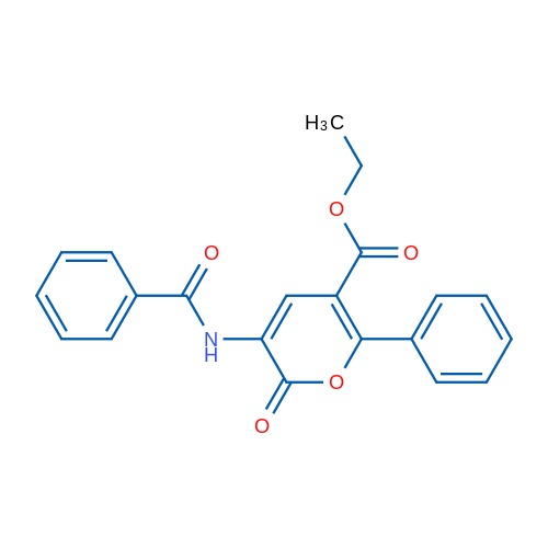 Ethyl 3-benzamido-2-oxo-6-phenyl-2H-pyran-5-carboxylate 1g