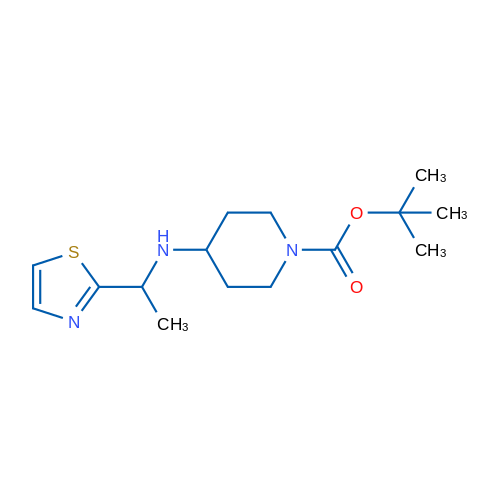tert-Butyl 4-((1-(thiazol-2-yl)ethyl)amino)piperidine-1-carboxylate 1g