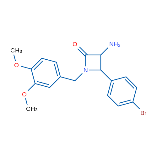 3-Amino-4-(4-bromophenyl)-1-(3,4-dimethoxybenzyl)azetidin-2-one 1g