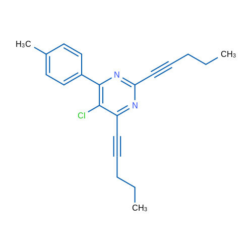 5-Chloro-2,4-di(pent-1-yn-1-yl)-6-(p-tolyl)pyrimidine 1g