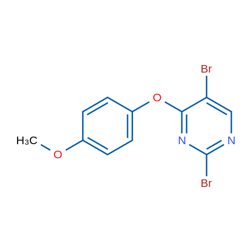 2,5-Dibromo-4-(4-methoxyphenoxy)pyrimidine 1g