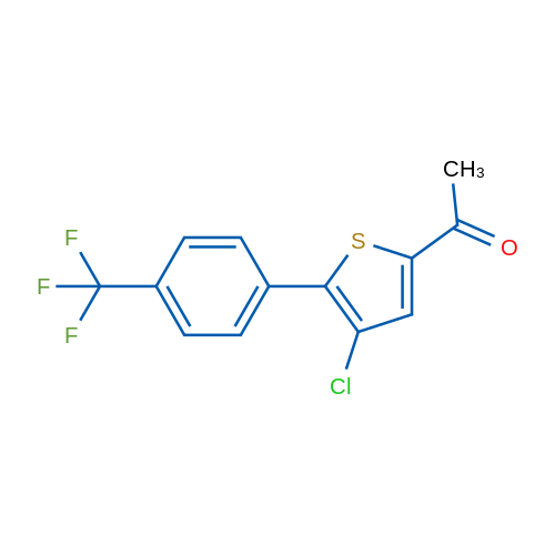 1-(4-Chloro-5-(4-(trifluoromethyl)phenyl)thiophen-2-yl)ethan-1-one 1g