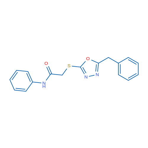 2-((5-Benzyl-1,3,4-oxadiazol-2-yl)thio)-N-phenylacetamide 5g