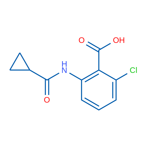 2-Chloro-6-(cyclopropanecarboxamido)benzoic acid 1g