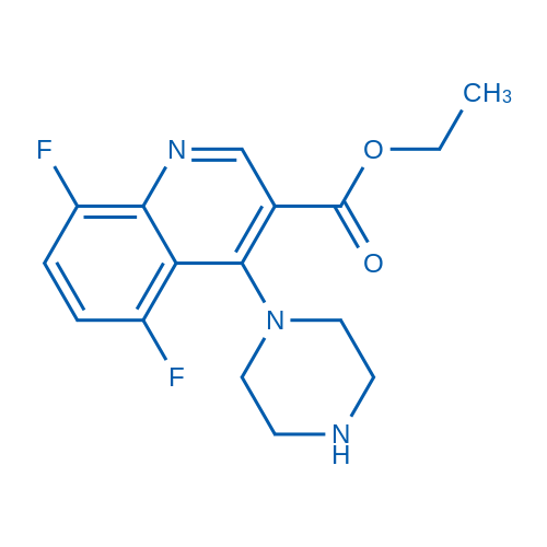 Ethyl 5,8-difluoro-4-(piperazin-1-yl)quinoline-3-carboxylate 1g