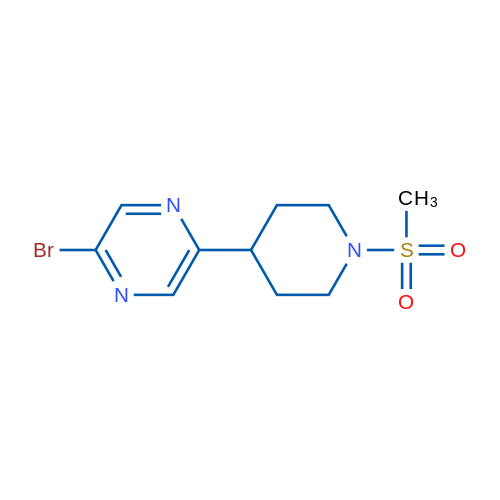 2-Bromo-5-(1-(methylsulfonyl)piperidin-4-yl)pyrazine 1g