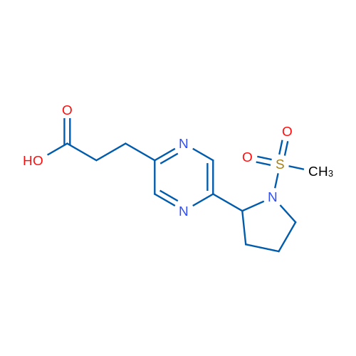 3-(5-(1-(Methylsulfonyl)pyrrolidin-2-yl)pyrazin-2-yl)propanoic acid 1g