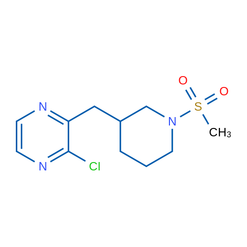 2-Chloro-3-((1-(methylsulfonyl)piperidin-3-yl)methyl)pyrazine 1g