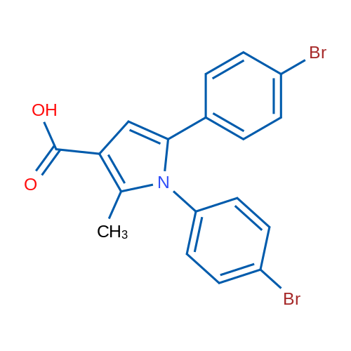 1,5-Bis(4-bromophenyl)-2-methyl-1h-pyrrole-3-carboxylic acid 1g
