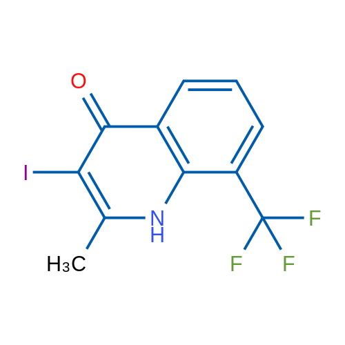 3-Iodo-2-methyl-8-(trifluoromethyl)quinolin-4(1H)-one 1g