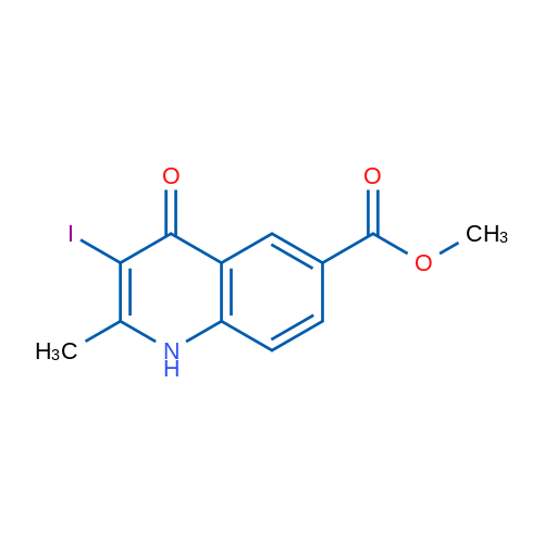 Methyl 3-iodo-2-methyl-4-oxo-1,4-dihydroquinoline-6-carboxylate 1g