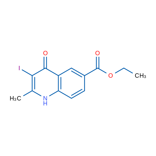 Ethyl 3-iodo-2-methyl-4-oxo-1,4-dihydroquinoline-6-carboxylate 1g