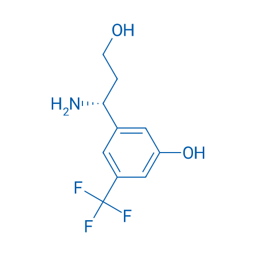 3-((1R)-1-amino-3-hydroxypropyl)-5-(trifluoromethyl)phenol 250mg