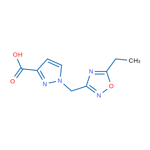 1-((5-Ethyl-1,2,4-oxadiazol-3-yl)methyl)-1H-pyrazole-3-carboxylic acid 1g