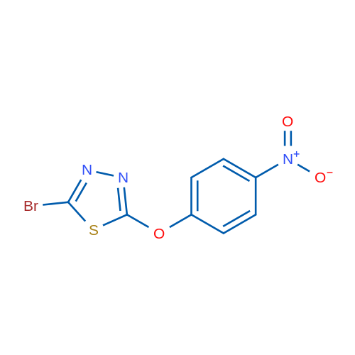 2-Bromo-5-(4-nitrophenoxy)-1,3,4-thiadiazole 1g
