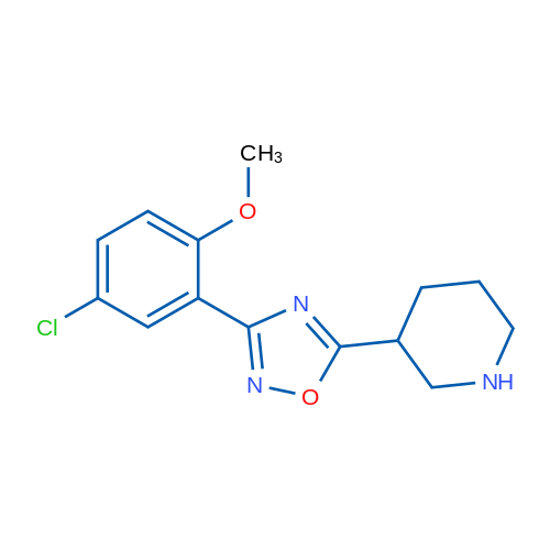 3-(5-Chloro-2-methoxyphenyl)-5-(piperidin-3-yl)-1,2,4-oxadiazole 1g