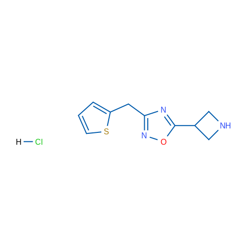 5-azetidin-3-yl-3-(2-thienylmethyl)-1,2,4-oxadiazole hydrochloride 1g
