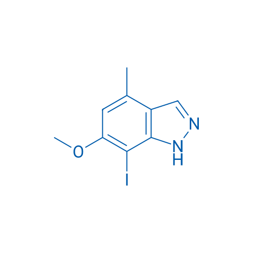 7-Iodo-6-methoxy-4-methyl-1H-indazole 250mg