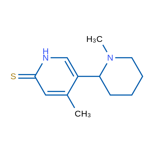 4-Methyl-5-(1-methylpiperidin-2-yl)pyridine-2(1H)-thione 1g