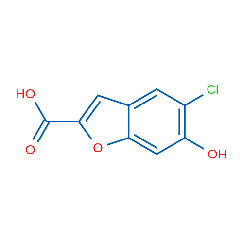 5-Chloro-6-hydroxybenzofuran-2-carboxylic acid 1g