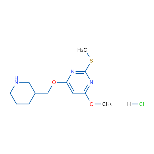 4-Methoxy-2-(methylthio)-6-(piperidin-3-ylmethoxy)pyrimidine hydrochloride 1g