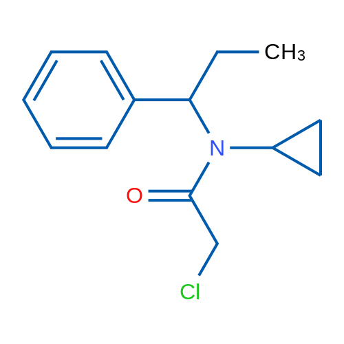 2-Chloro-N-cyclopropyl-N-(1-phenylpropyl)acetamide 1g