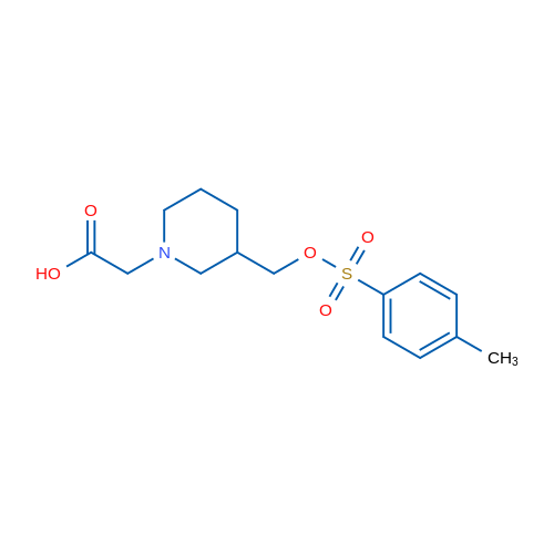 2-(3-((Tosyloxy)methyl)piperidin-1-yl)acetic acid 1g