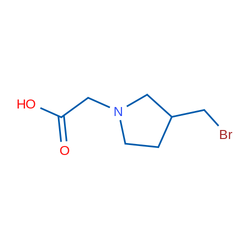 2-(3-(Bromomethyl)pyrrolidin-1-yl)acetic acid 250mg