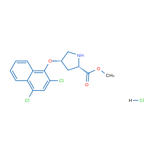 (2S,4S)-Methyl 4-((2,4-dichloronaphthalen-1-yl)oxy)pyrrolidine-2-carboxylate hydrochloride 1g