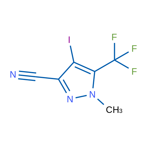 4-Iodo-1-methyl-5-(trifluoromethyl)-1H-pyrazole-3-carbonitrile 1g