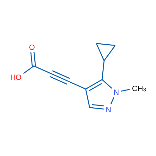 3-(5-Cyclopropyl-1-methyl-1H-pyrazol-4-yl)propiolic acid 1g