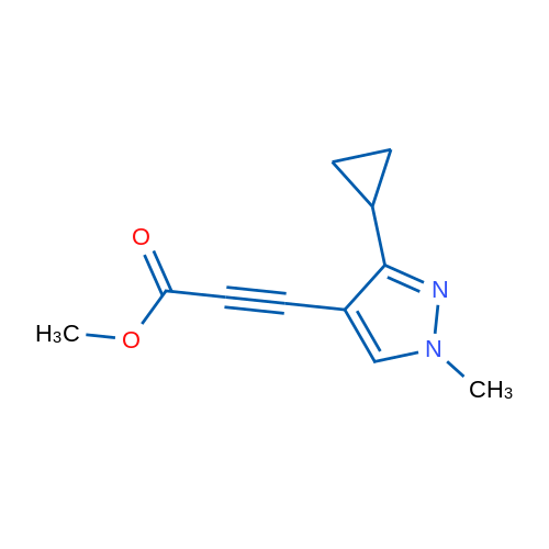 Methyl 3-(3-cyclopropyl-1-methyl-1H-pyrazol-4-yl)propiolate 1g