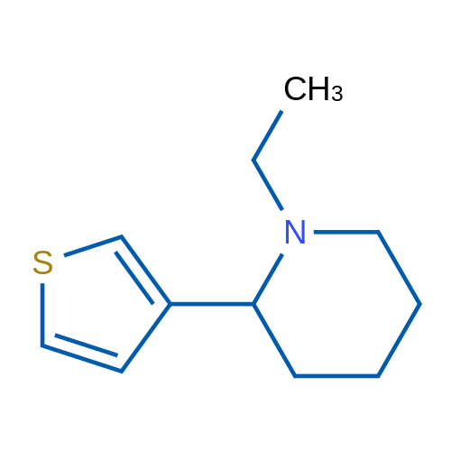 1-Ethyl-2-(thiophen-3-yl)piperidine 1g