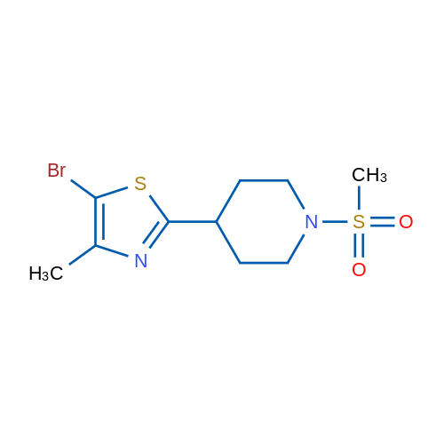 5-Bromo-4-methyl-2-(1-(methylsulfonyl)piperidin-4-yl)thiazole 1g